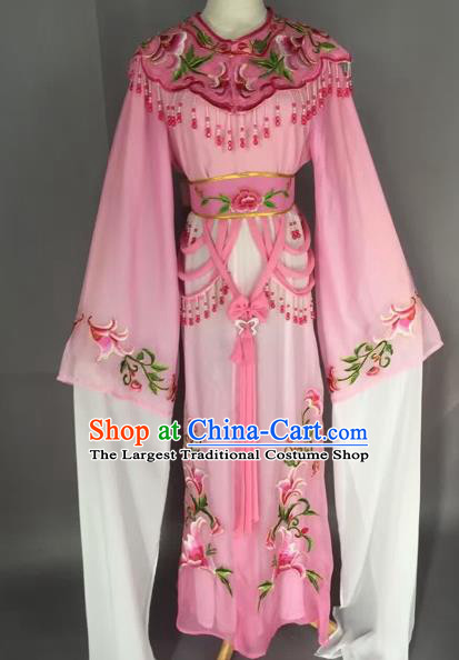 Chinese Beijing Opera Nobility Lady Pink Dress Ancient Princess Costume for Adults