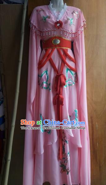 Chinese Beijing Opera Nobility Lady Dress Ancient Princess Pink Costume for Adults