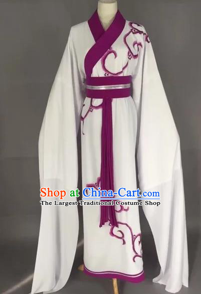 Chinese Beijing Opera Actress Purple Clothing Ancient Palace Lady Costume for Adults