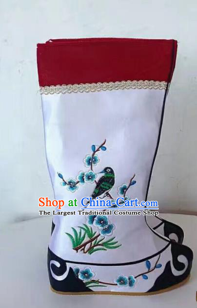 Chinese Traditional Beijing Opera Shoes Peking Opera Takefu Embroidered Boots for Men