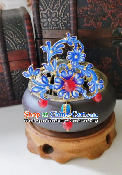 Chinese Ancient Cloisonne Hair Clip Qing Dynasty Hair Accessories Hairpins for Women