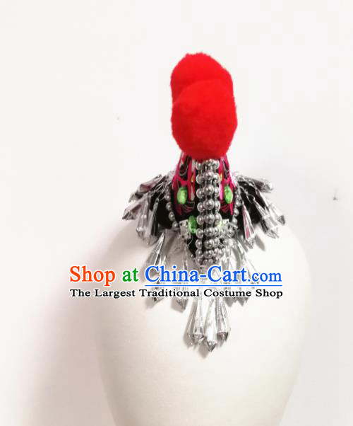Chinese Traditional Folk Dance Cockscomb Hair Accessories Classical Dance Headwear for Women