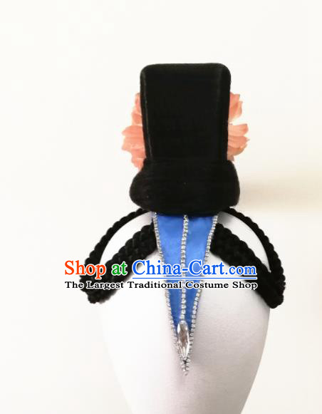 Chinese Traditional Folk Dance Wig and Hair Accessories Classical Dance Headwear for Women