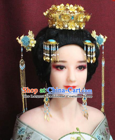 Chinese Ancient Hair Accessories Imperial Consort Phoenix Coronet Hairpins for Women