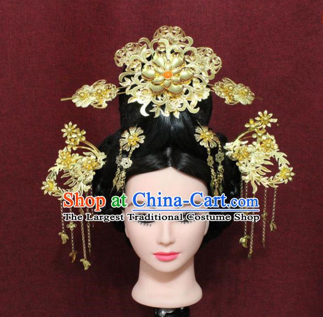 Chinese Handmade Princess Hairpins Ancient Phoenix Coronet Hair Accessories for Women