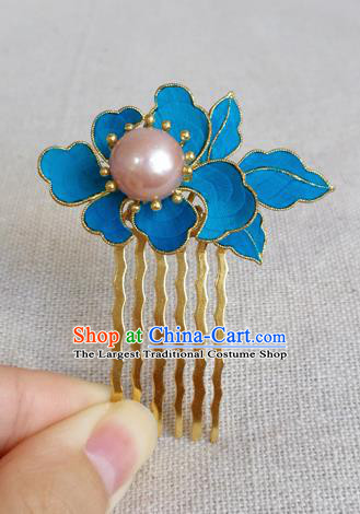 Chinese Qing Dynasty Palace Lady Hair Comb Hairpins Hair Accessories Ancient Handmade Hanfu Hair Clip for Women