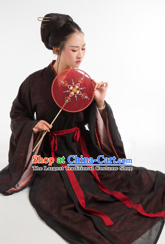 Chinese Ancient Jin Dynasty Hanfu Dress Princess Embroidered Costumes for Women