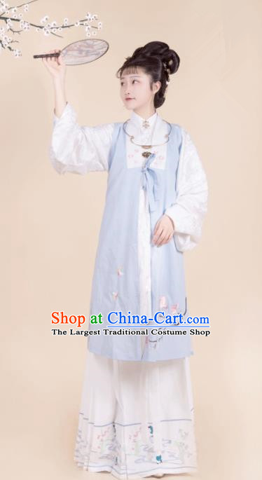 Chinese Ancient Hanfu Dress Ming Dynasty Nobility Lady Embroidered Costumes for Women