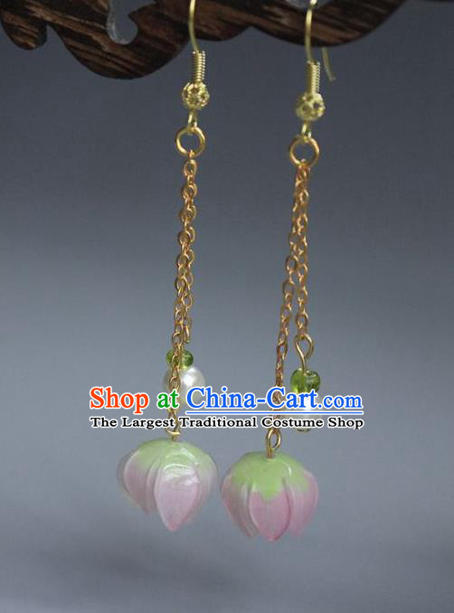 Asian Chinese Traditional Jewelry Accessories Hanfu Equinox Flower Earrings for Women