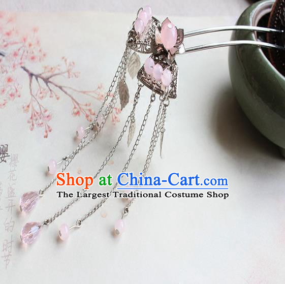 Chinese Ancient Hair Accessories Classical Tassel Hair Clip Hanfu Handmade Hairpins for Women