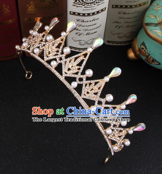 Top Grade Bride Hair Accessories Wedding Baroque Princess Crystal Royal Crown for Women