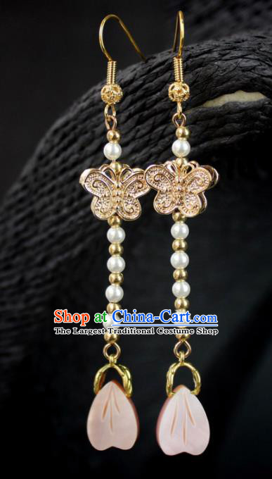 Top Grade Chinese Jewelry Accessories Wedding Hanfu Butterfly Earrings for Women
