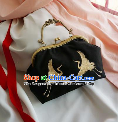 Traditional Chinese Embroidered Cranes Bag Handmade Silk Handbag for Women