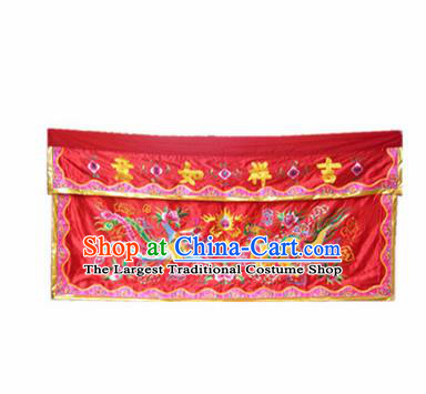 Traditional Chinese Beijing Opera Props Flag Embroidered Altar Antependium Banner