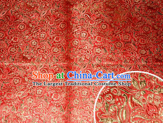 Chinese Traditional Cheongsam Silk Fabric Tang Suit Brocade Classical Golden Pattern Cloth Material Drapery