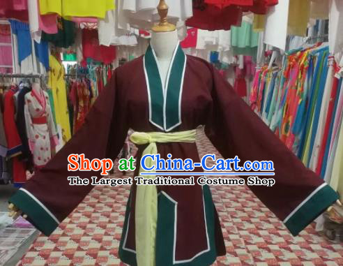 Chinese Traditional Beijing Opera Manservant Costume Peking Opera Livehand Clothing for Adults