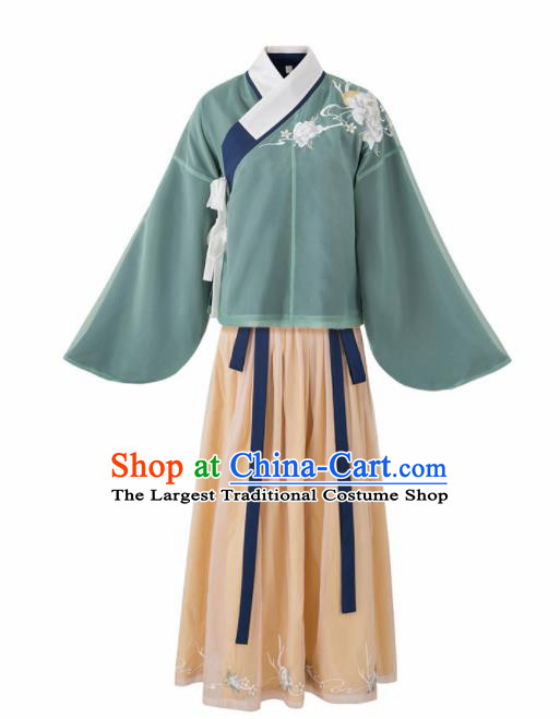 Traditional Chinese Ming Dynasty Female Embroidered Historical Costumes Ancient Princess Hanfu Dress for Women