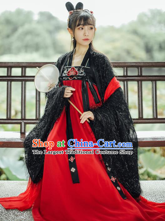 Chinese Traditional Tang Dynasty Historical Costumes Ancient Princess Hanfu Dress for Women