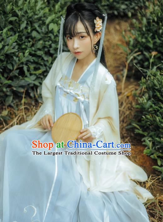 Chinese Traditional Tang Dynasty Princess Replica Costumes Ancient Peri Hanfu Dress for Women