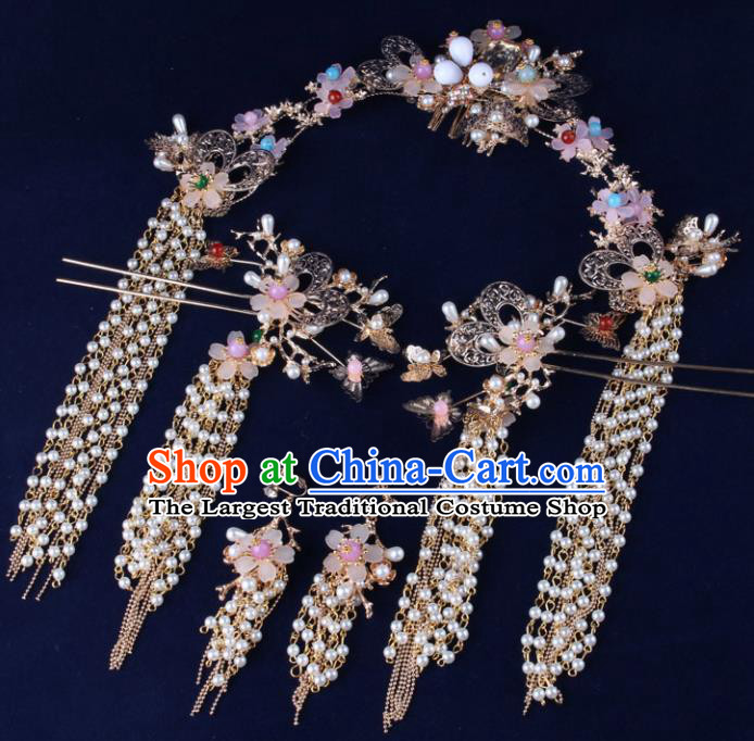 Top Chinese Traditional Hair Accessories Wedding Tassel Hair Combs Hairpins for Women