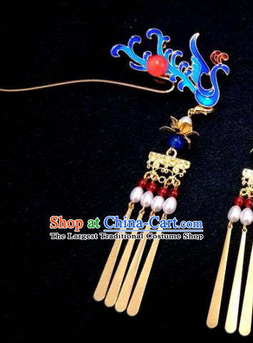 Chinese Ancient Traditional Hanfu Phoenix Hairpins Handmade Classical Hair Accessories for Women