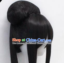 Chinese Ancient Cosplay Princess Wigs Traditional Nobility Lady Chignon Handmade Wig Sheath