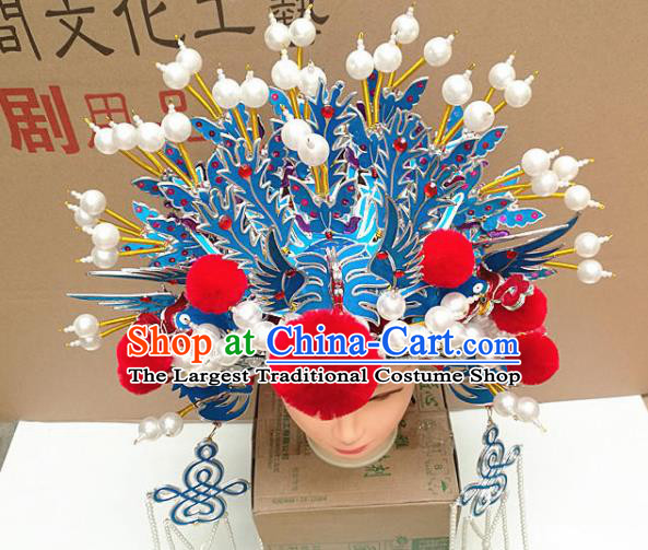 Chinese Traditional Peking Opera Actress Bride Phoenix Coronet Beijing Opera Princess Chaplet Hats for Women