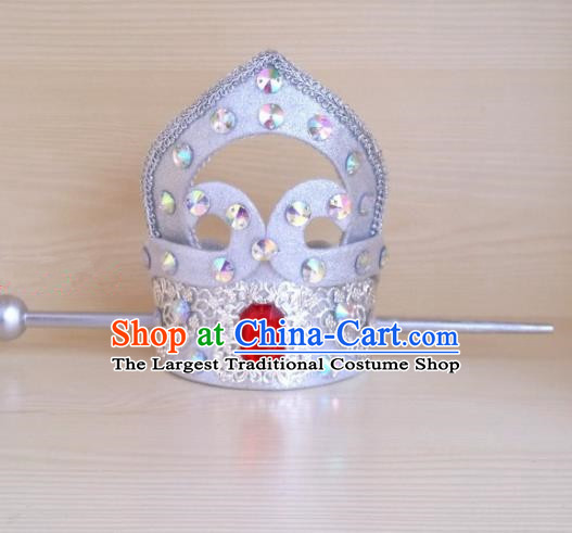 Chinese Ancient Prince Hair Accessories Tang Dynasty Swordsman Crystal Hairdo Crown Headwear for Men