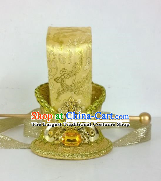 Chinese Ancient Royal Prince Hair Accessories Tang Dynasty Swordsman Golden Hairpins Headwear for Men