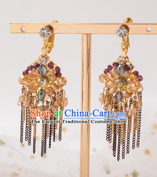 Handmade Wedding Ear Accessories Top Grade Bride Hanfu Tassel Earrings for Women