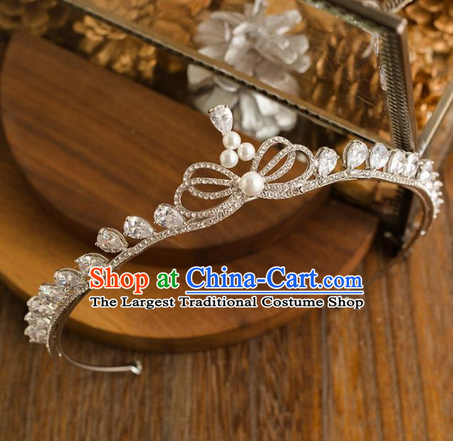 Top Grade Handmade Wedding Princess Hair Accessories Bride Crystal Royal Crown Headwear for Women