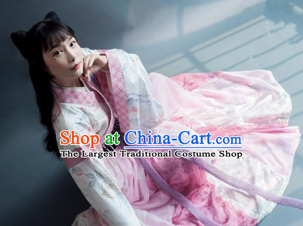Chinese Traditional Han Dynasty Young Lady Historical Costumes Ancient Princess Hanfu Dress for Women