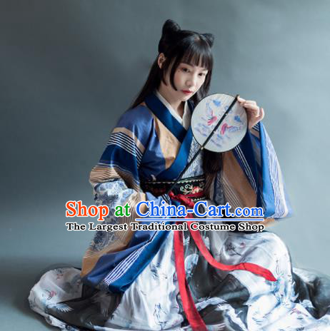Chinese Traditional Jin Dynasty Historical Costumes Ancient Aristocratic Lady Hanfu Dress for Women