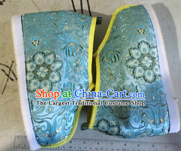 Traditional Chinese Shoes Ancient Princess Shoes Hanfu Wedding Shoes Opera Blue Shoes for Women