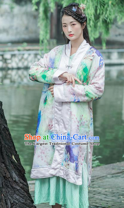 Chinese Traditional Costumes National Coat Green Silk Tang Suit Overcoat for Women