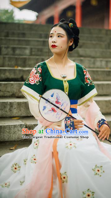 Chinese Traditional Tang Dynasty Court Princess Historical Costumes Ancient Peri Hanfu Dress for Women