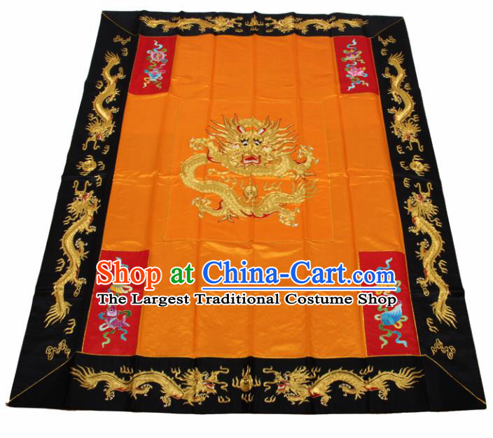 Chinese Traditional Buddhist Supply Kowtow Cushion Buddhism Accessories Embroidered Dragon Cattail Hassock
