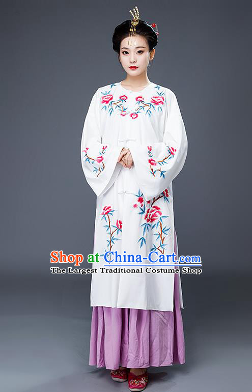 Traditional Chinese Ming Dynasty Drama Costumes Ancient Nobility Lady Embroidered Hanfu Dress and Cloak for Women