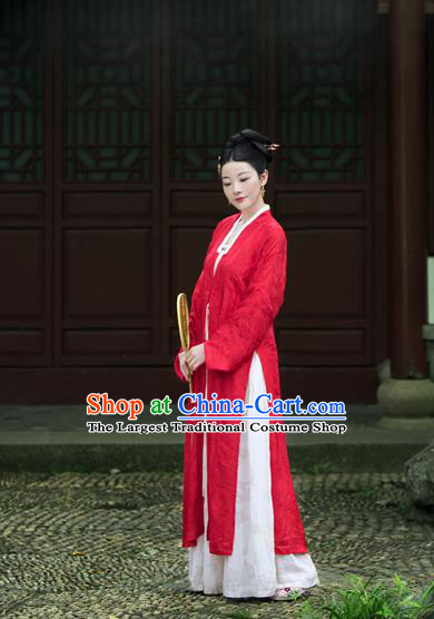 Chinese Traditional Song Dynasty Duchess Silk Historical Costumes Ancient Nobility Hanfu Dress for Women