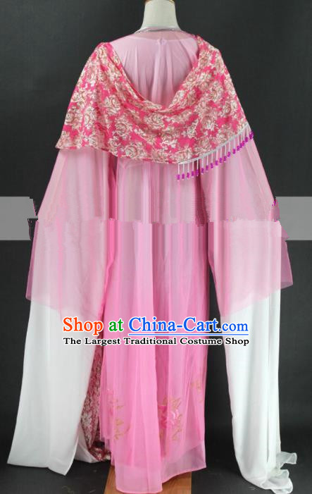 Chinese Traditional Peking Opera Diva Cui Yingying Pink Dress Ancient Rich Lady Costume for Women