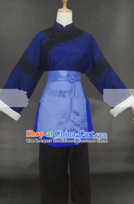 Professional Chinese Traditional Peking Opera Poor Female Dress Ancient Country Lady Costume for Women