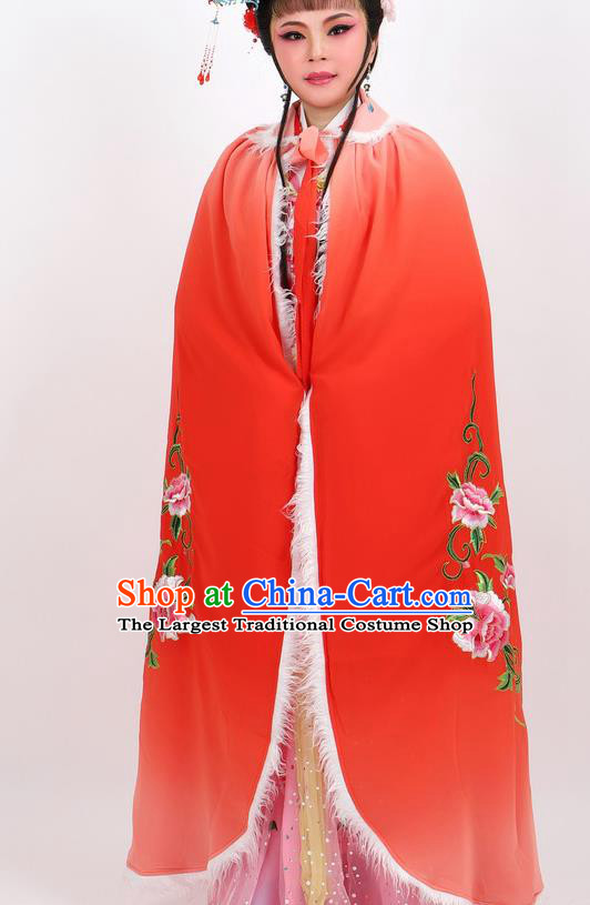 Professional Chinese Traditional Beijing Opera Red Cape Ancient Princess Costume for Women