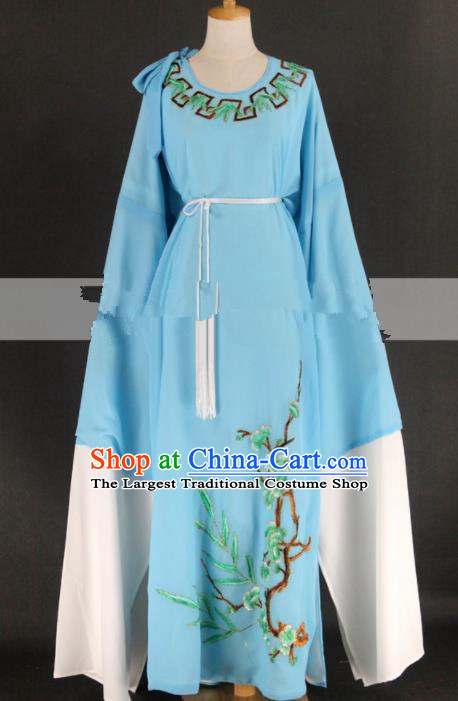 Professional Chinese Traditional Beijing Opera Niche Blue Clothing Ancient Scholar Costume for Men