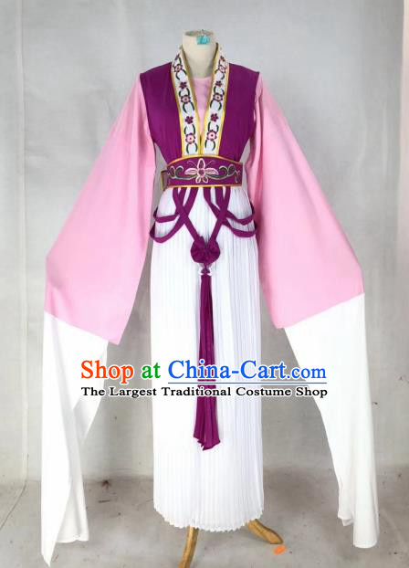Chinese Traditional Peking Opera Actress Court Lady Purple Dress Ancient Palace Maid Costume for Women