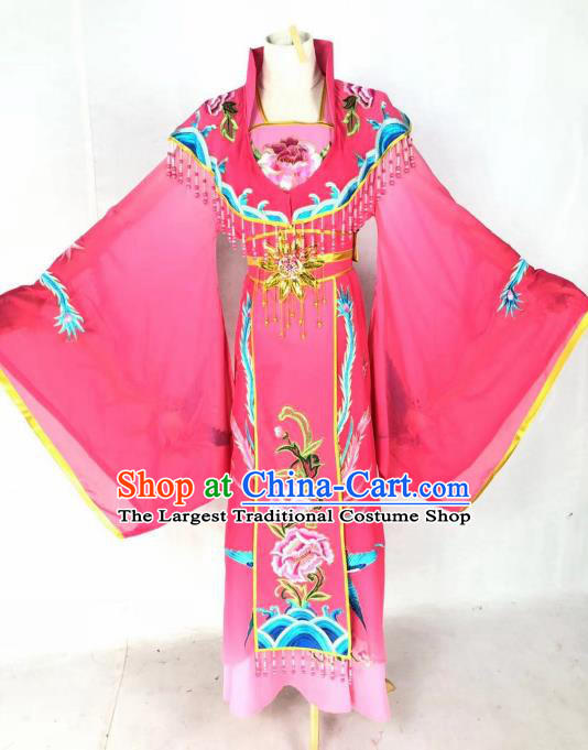 Chinese Traditional Peking Opera Actress Empress Rosy Dress Ancient Court Queen Costume for Women