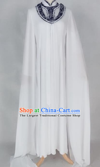Chinese Traditional Peking Opera Actress Qin Xianglian White Dress Ancient Countess Costume for Women