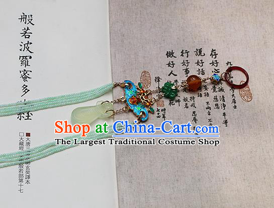 Chinese Ancient Ming Dynasty Imperial Consort Jade Brooch Pendant Traditional Hanfu Court Accessories for Women
