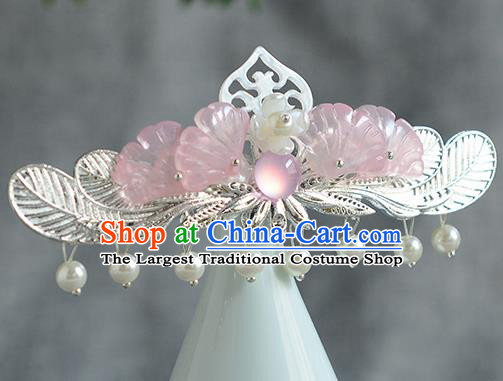 Chinese Ancient Ming Dynasty Princess Hair Crown Hairpins Traditional Hanfu Court Hair Accessories for Women
