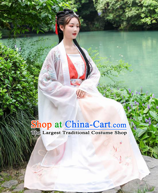 Traditional Chinese Song Dynasty Replica Costumes Ancient Palace Princess Hanfu Dress Complete Set for Women
