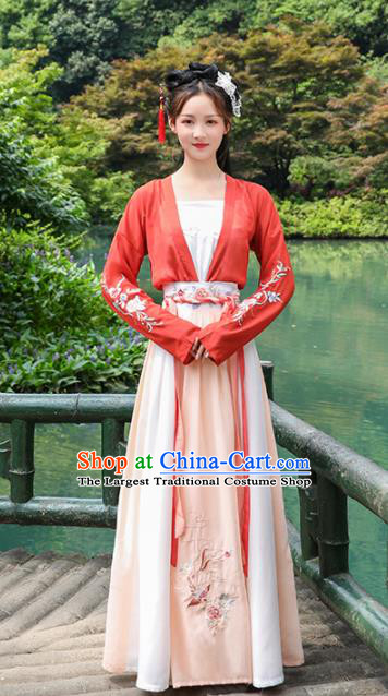 Traditional Chinese Song Dynasty Replica Costumes Ancient Palace Princess Hanfu Dress Complete Set for Women